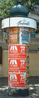 affichage libre sur colonnes Morris